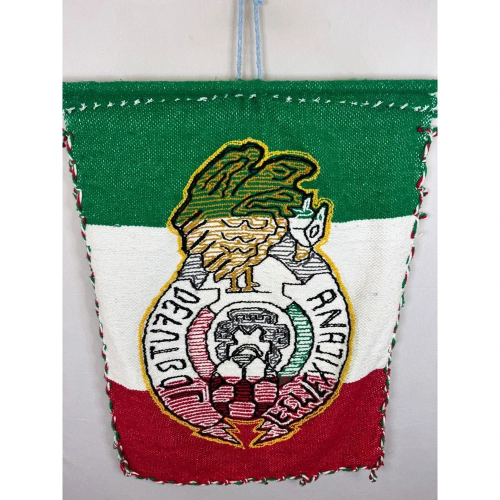Mexico National Soccer Team Woven Wall Hanging Federation Crest Flag Decor 30X40